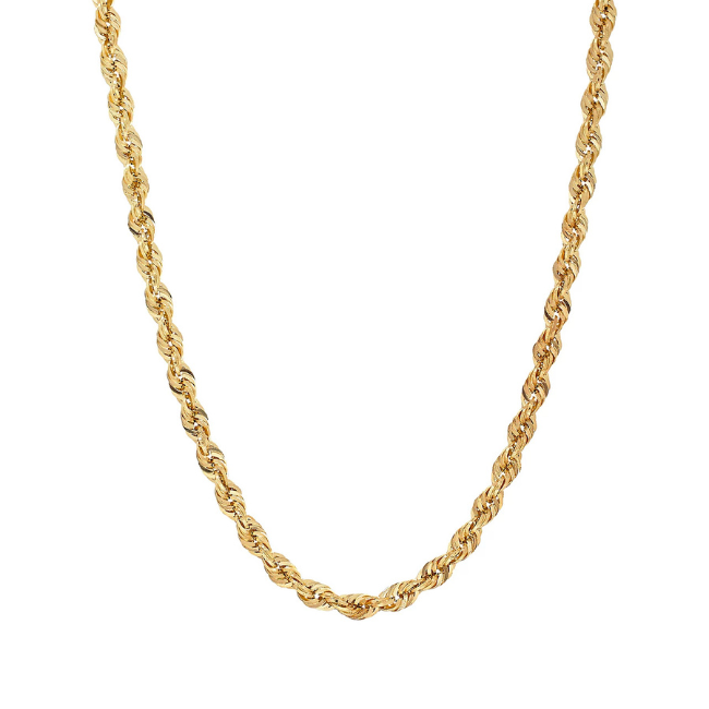 Rope link hot sale gold chain