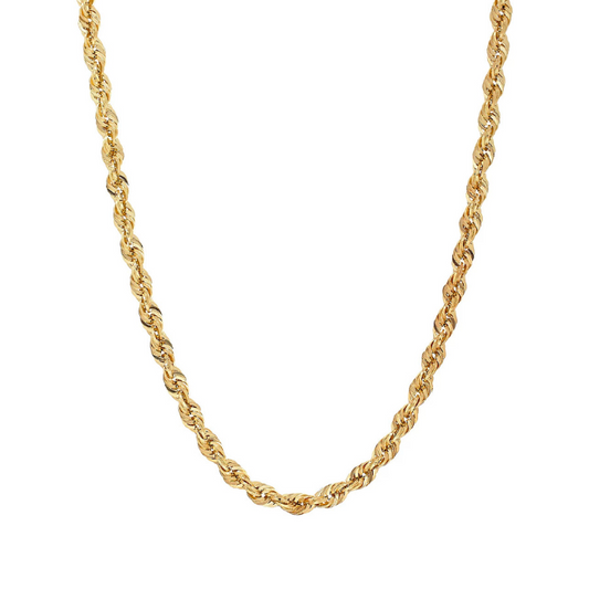 Yellow Gold Rope Link Chain