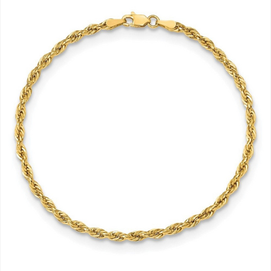 Diamond Cut Soli Rope Bracelet