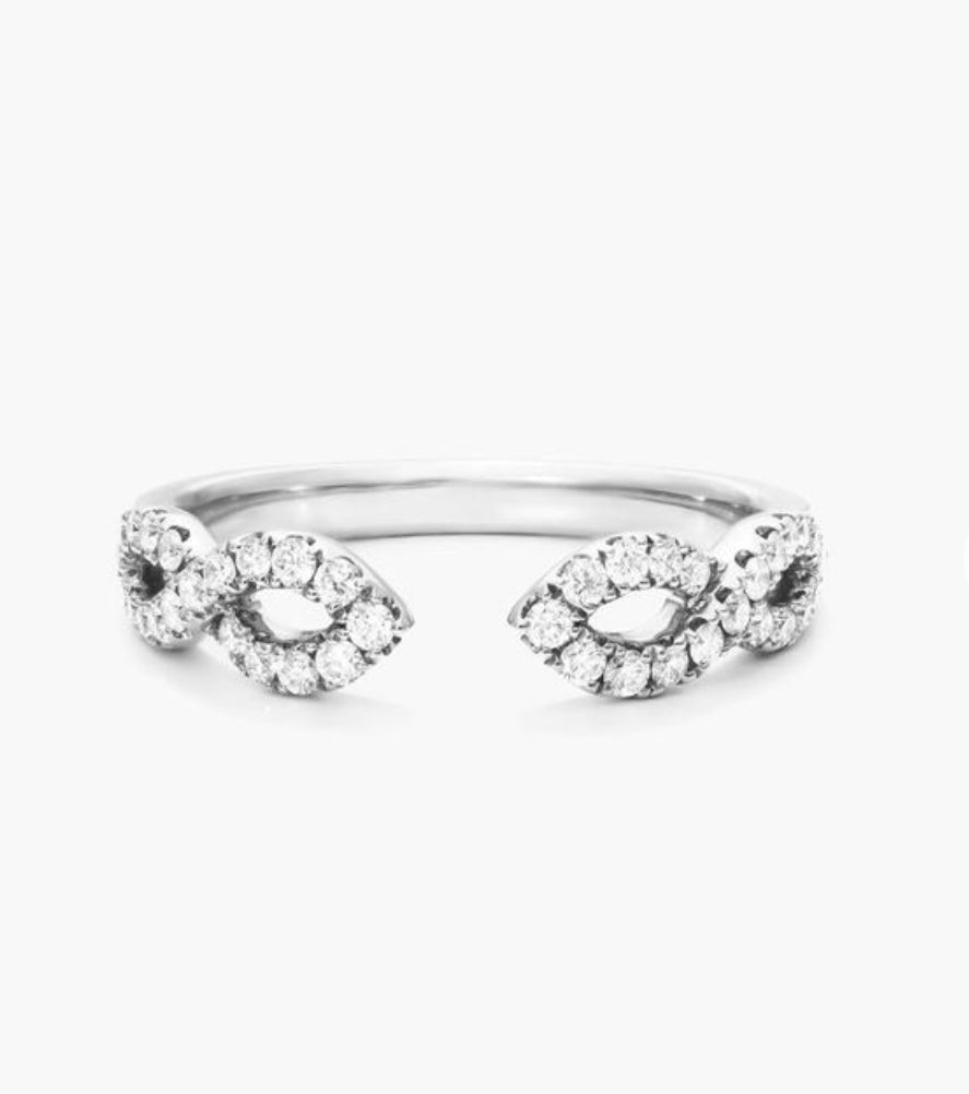 Infinity Diamond Open Ring