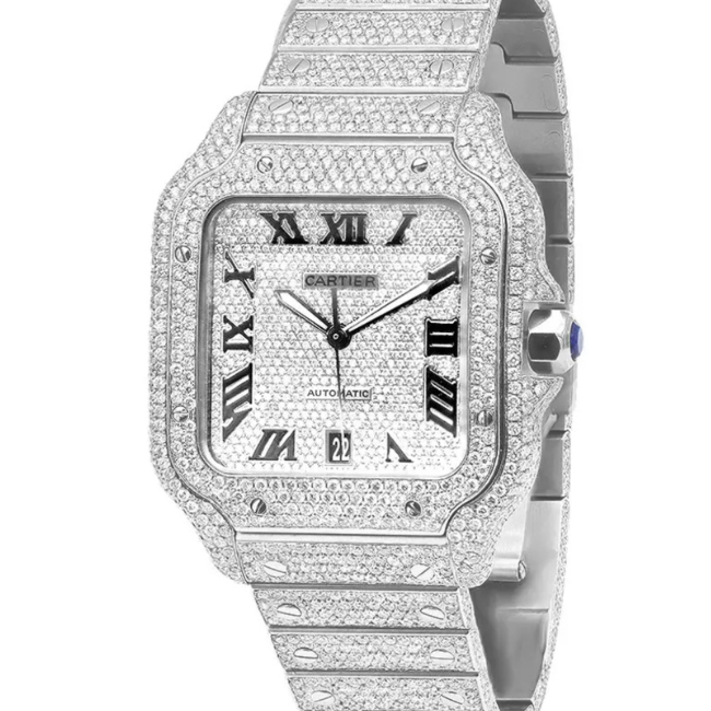 Cartier Santos With Diamonds