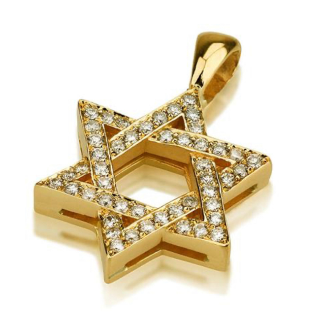 Diamonds Star of David Pendant