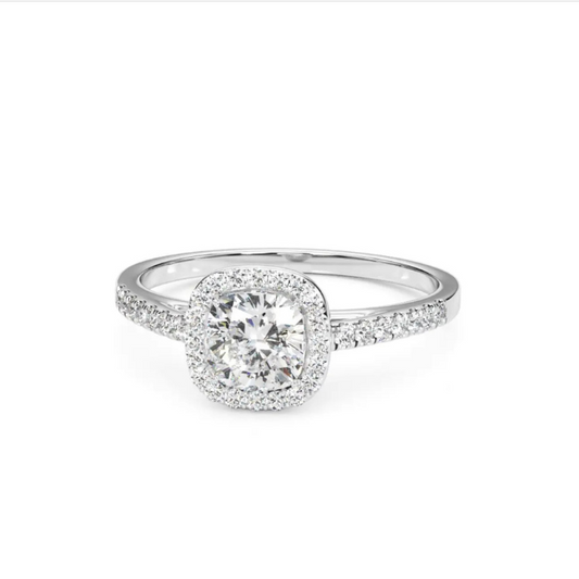 Halo Diamond Engagement Ring
