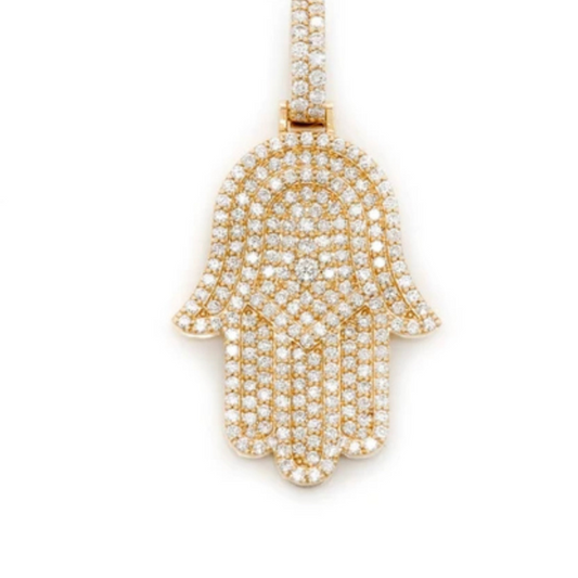 Hamsa Pendant with Diamonds