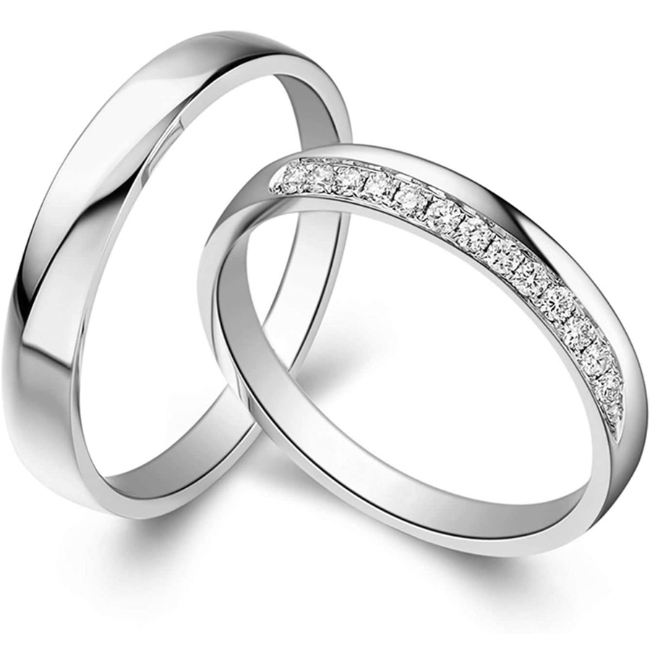 Matching Wedding Bands with Diamonds